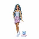 Mattel Barbie Pop Reveal Series Fashion Doll & Accessories Set, Treat Series, Cool Cupcake Theme with Pet, 8 Surprises Include Color Change