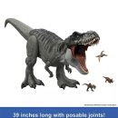 Mattel Jurassic World Rebirth Super Colossal Tyrannosaurus Rex Action Figure, T-Rex Dinosaur Movie Toy