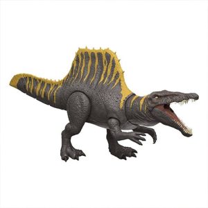 Mattel Jurassic World Rebirth Tail Thrasher Spinosaurus Action Figure, Dinosaur Toy With 2 Attack Moves
