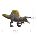 Mattel Jurassic World Rebirth Tail Thrasher Spinosaurus Action Figure, Dinosaur Toy With 2 Attack Moves