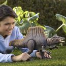 Mattel Jurassic World Rebirth Tail Thrasher Spinosaurus Action Figure, Dinosaur Toy With 2 Attack Moves