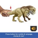 Mattel Jurassic World Rebirth Distortus Rex Action Figure, 22 Inch Rumble N Rampage Dinosaur Toy, 2 Attacks
