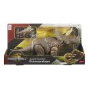 Mattel Jurassic World Rebirth Gigantic Thrashers Eotriceratops Dinosaur Figure Toy, Tail Activated Attack JJGB93(JGB92-965A)