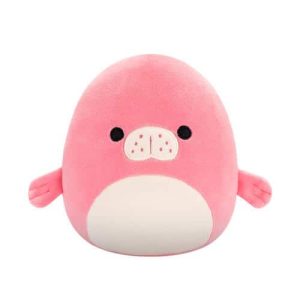 Jazwares - Squishmallows - Core: Sealife Squad - Pink Coral Manatee with White Belly - Morlai (5 Inch)
