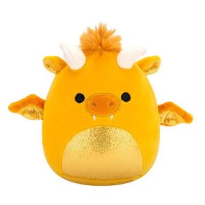 Jazwares Squishmallows - Core: Fantasy Squad - Gold Dragon with Sparkle Belly - Mister (5 Inch)