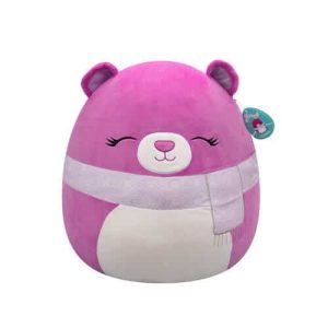 Jazwares Squishmallows - Core: Style Squad - Purple Bear with Closed Eyes and Scarf - Crisanta (5 Inch)