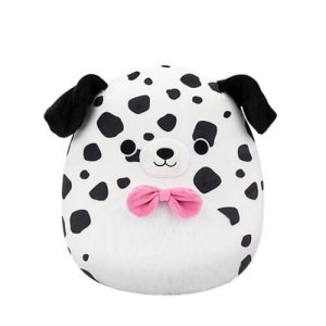 Jazwares Squishmallows - Core: Style Squad - White Dalmatian with Fuzzy Belly - Dustin (12 Inch)