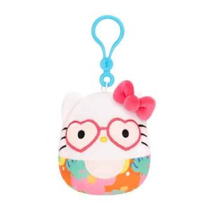 Jazwares Squishmallows - Clip-On Cartoon Animation: Sanrio - Hello Kitty & Friends - Tropical Food Treats Hello Kitty (3.5 Inch)