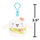Jazwares Squishmallows - Clip-On Cartoon Animation: Sanrio - Hello Kitty & Friends - Tropical Food Treats Cinnamoroll (3.5 Inch)