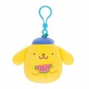 Jazwares Squishmallows - Clip-On Cartoon Animation: Sanrio - Hello Kitty & Friends - Tropical Food Treats Pompompurin (3.5 Inch)