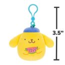 Jazwares Squishmallows - Clip-On Cartoon Animation: Sanrio - Hello Kitty & Friends - Tropical Food Treats Pompompurin (3.5 Inch)