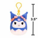 Jazwares Squishmallows - Clip-On Cartoon Animation: Sanrio - Hello Kitty & Friends - Tropical Food Treats Kuromi (3.5 Inch)