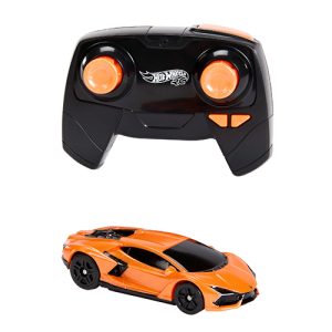 Mattel Hot Wheels RC 1:64 Scale Lamborghini Revuelto, Battery-Powered Remote Control & Rechargeable Car