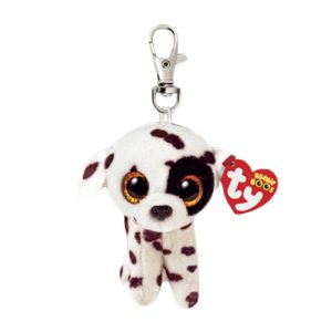 TY Beanie Boos Dog Luther Spot Wht Clip 3 Inch