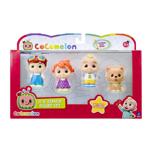Jazwares CocoMelon 4 Figure Pack - JJ & Family Figure Set - Image 2