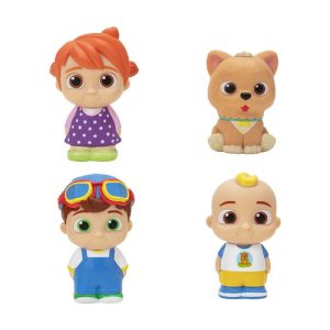 Jazwares CocoMelon 4 Figure Pack - JJ & Family Figure Set