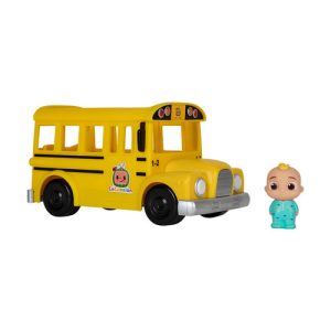 Jazwares Cocomelon Musical Yellow School Bus JJ Song Wheels on the Bus