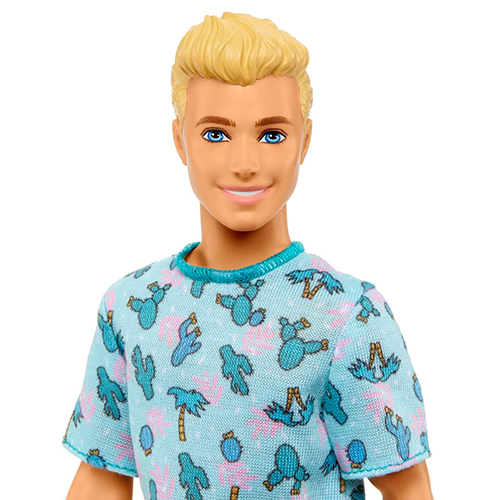 Mattel Barbie Ken Fashionistas Doll #211 With Blond Hair And Cactus Tee - Image 4