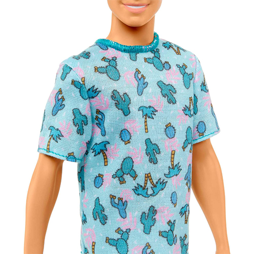 Mattel Barbie Ken Fashionistas Doll #211 With Blond Hair And Cactus Tee - Image 5