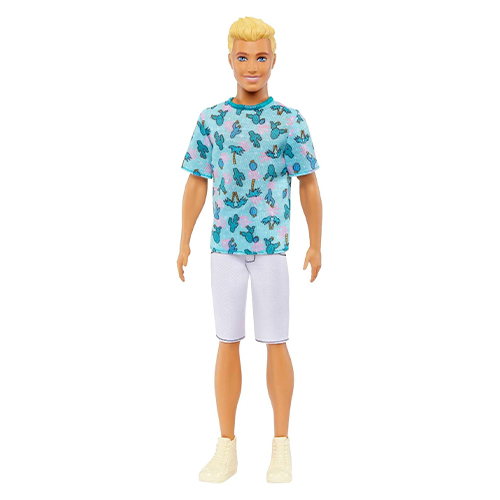 Mattel Barbie Ken Fashionistas Doll #211 With Blond Hair And Cactus Tee