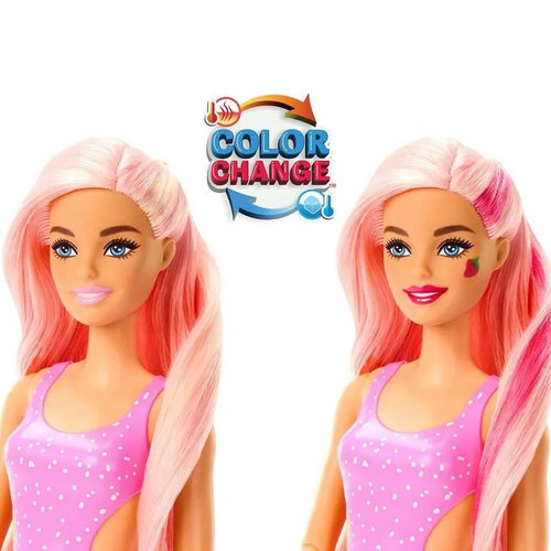 Mattel Barbie Pop Reveal Fruit Series Strawberry Lemonade Doll, 8 Surprises Include Pet, Slime, Scent & Color Change - Image 4