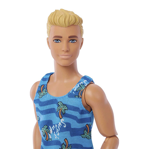 Mattel Ken Doll With Surfboard, Poseable Blonde Barbie Ken Beach Doll - Image 6