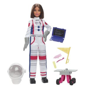 Mattel Barbie 65th Anniversary Careers Astronaut Doll & 10 Accessories Including Rolling Rover & Space Helmet