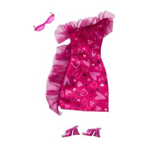 Mattel Barbie Fashion Assortment Of Doll Clothes, 1 Outfit & 2 Accessories For Barbie Dolls Assortment HRH36 (GWD96) (CDU8PCS)
