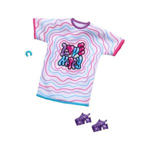 Mattel Barbie Fashion Assortment Of Doll Clothes, 1 Outfit & 2 Accessories For Barbie Dolls Assortment HRH38 (GWD96) (CDU8PCS)