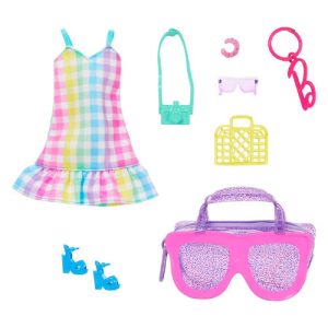 Mattel Barbie luxury bag with outfit and accessories for Barbie Doll Assortment HRH50 (HJT42)