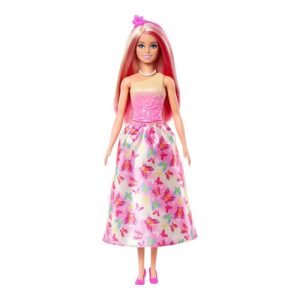 Mattel Barbie Royal Doll With Pink And Blonde Hair, Butterfly-Print Skirt And Accessories