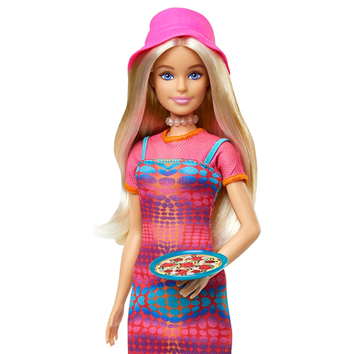 Mattel Barbie Pink Passport Italy Doll Set With Clothes & Travel Accessories, Includes Blonde Doll & Food Pieces - Image 4