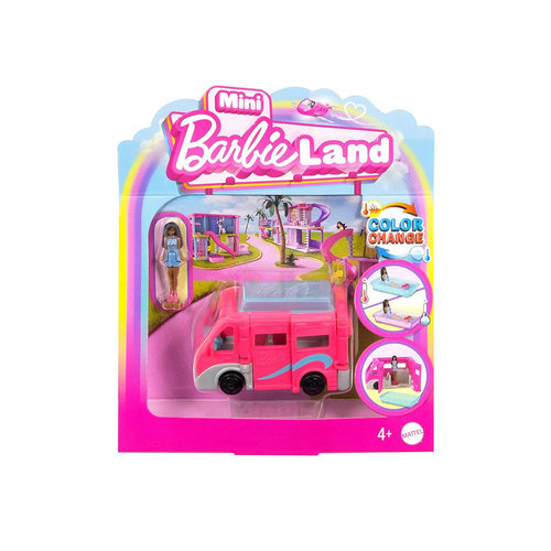 Mattel Barbie Mini BarbieLand Doll & Toy Dream Camper Vehicle Set Change Color HYF39 (HYF38) - Image 2