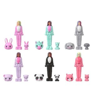 Mattel Barbie Mini Barbieland Cutie Reveal Doll & Pet, 1.5-Inch Color Dream Series CDU
