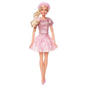 Mattel Barbie The Movie Doll, Margot Robbie As Barbie, Collectible Doll Wearing Pink Blouse & Skirt Set