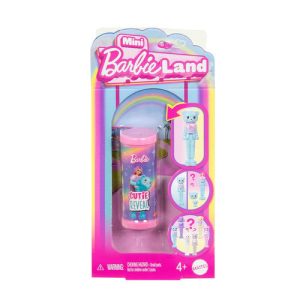 Mattel Barbie Mini Barbieland Cutie Reveal Doll & Pet, 1.5-Inch Cozy Cute Tees Series