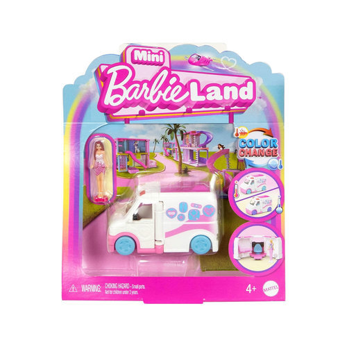 Mattel Barbie Mini Barbieland Doll & Vehicle Sets With 1.5-Inch Doll & Iconic Toy Vehicle HYF34 (HYF38) - Image 2