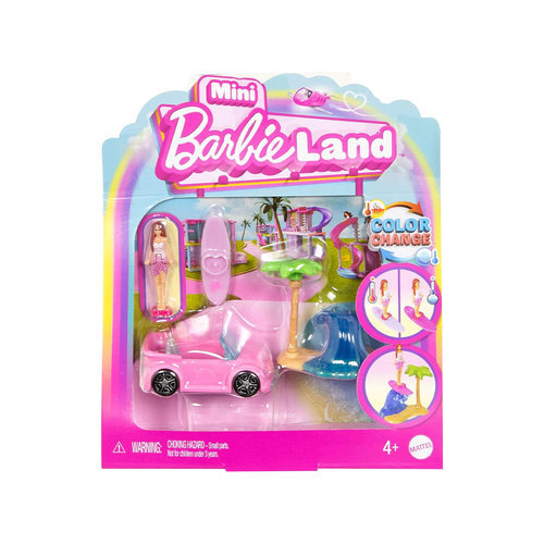 Mattel Barbie Mini Barbieland Doll & Vehicle Sets With 1.5-Inch Doll & Iconic Toy Vehicle HYF35 (HYF38) - Image 2
