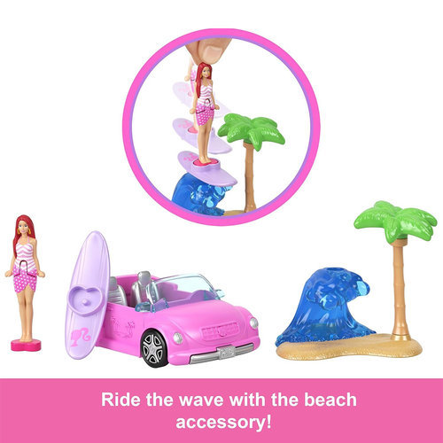 Mattel Barbie Mini Barbieland Doll & Vehicle Sets With 1.5-Inch Doll & Iconic Toy Vehicle HYF35 (HYF38) - Image 4