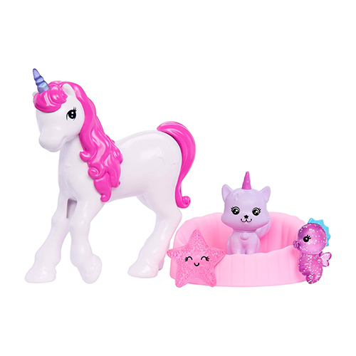 Mattel Barbie Advent Calendar with Doll & 24 Surprise Accessories Including Unicorn & Pets, Transform Fashion Doll into Mermaid, Fairy & More - Image 6
