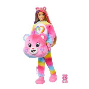 Mattel Barbie Cutie Reveal Care Bears Doll & Accessories, Series 2 Togetherness Bear With 10 Surprises