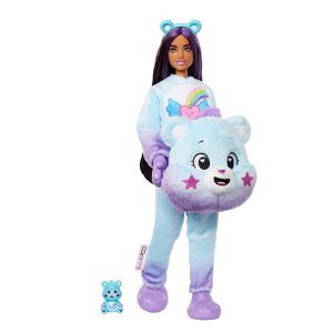 Mattel Barbie Cutie Reveal Care Bears Doll & Accessories, Series 2 Dream Bright Bear With 10 Surprises