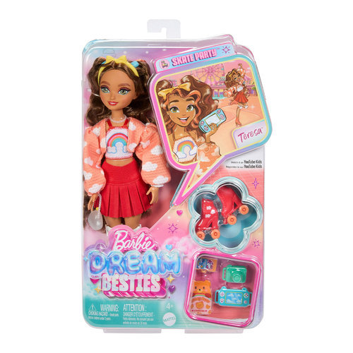 Mattel Barbie Dream Besties Doll and Accessories, Barbie Teresa Mobile Doll with Blonde Hair, 9 Video Game Themed Accessories - Image 2