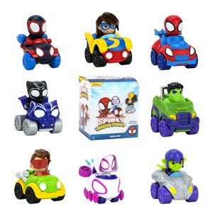 Jazwares- Super Heroes: Marvel - Spidey & His Amazing Friends - Mini Vehicle Blind Box with Figure Wave 1 (One Random Piece) (CDU16PCS)