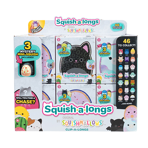 Jazwares Squishmallows - Squish-a-longs: Mystery Mini-Squish Clip Series 2 (1 Inch) (5PCS) (Asst.) (CDU24PCS) (SQAL0072-75) - Image 2
