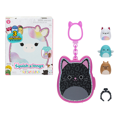 Jazwares Squishmallows - Squish-a-longs: Mystery Mini-Squish Clip Series 2 (1 Inch) (5PCS) (Asst.) (CDU24PCS) (SQAL0072-75)