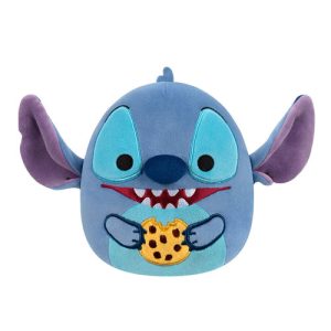 Jazwares - Squishmallows Cartoon Animation: Disney - Lilo & Stitch - Stitch Eating a Cookie (10 Inch) (SQDI01153)