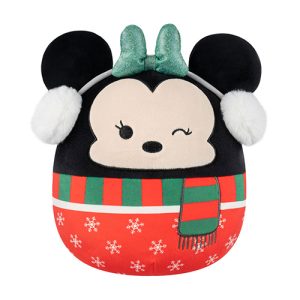 Jazwares - Squishmallows Cartoon Animation: Disney - Mickey Mouse & Friends - Winter Holiday Minnie Mouse (8 Inch) (SQDI01537)