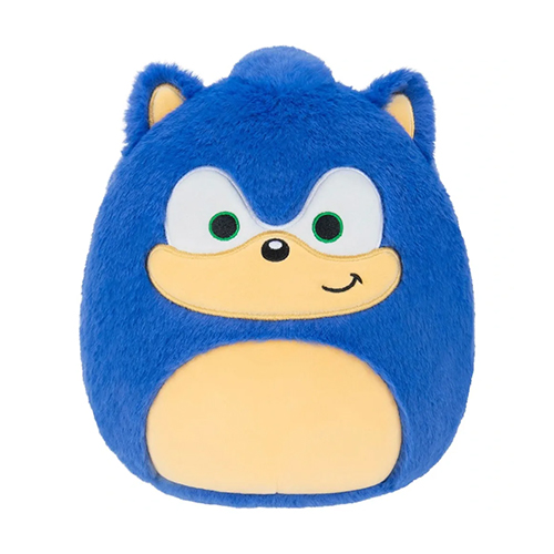 Jazwares - Squishmallows - Fuzz-A-Mallows Games: SEGA - Sonic the Hedgehog - Sonic (8 Inch) (SQSG00330)
