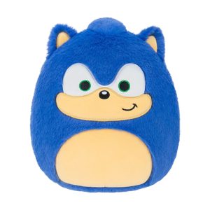 Jazwares - Squishmallows - Fuzz-A-Mallows Games: SEGA - Sonic the Hedgehog - Sonic (8 Inch) (SQSG00330)